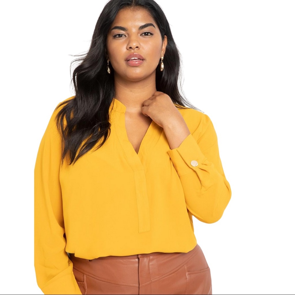 ELOQUII Notch Collar Tunic